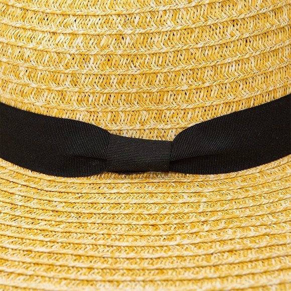 KENSIE Straw Hat with Black Ribbon - Picture 6 of 6